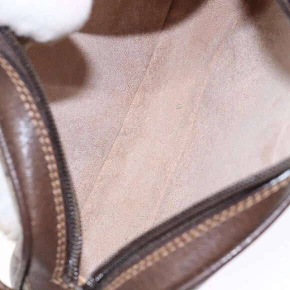 GUCCI GG Supreme Web Sherry Line Bag PVC Beige Gold 007 754 6112 40 Auth 139459 - Picture 10 of 16